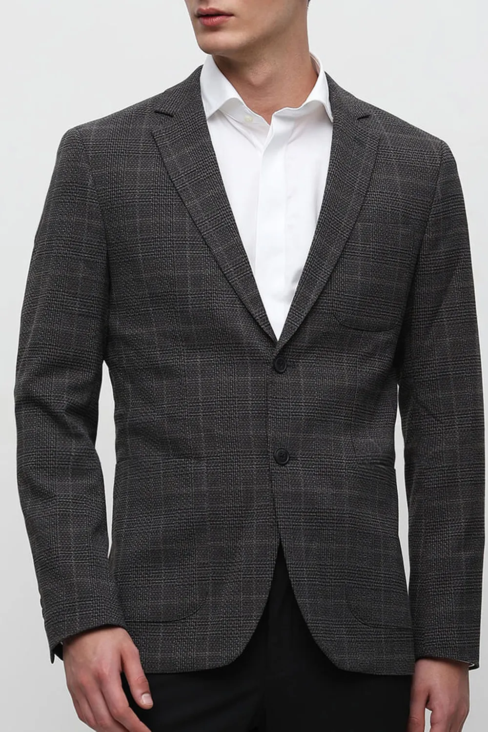 Brown Check Blazer