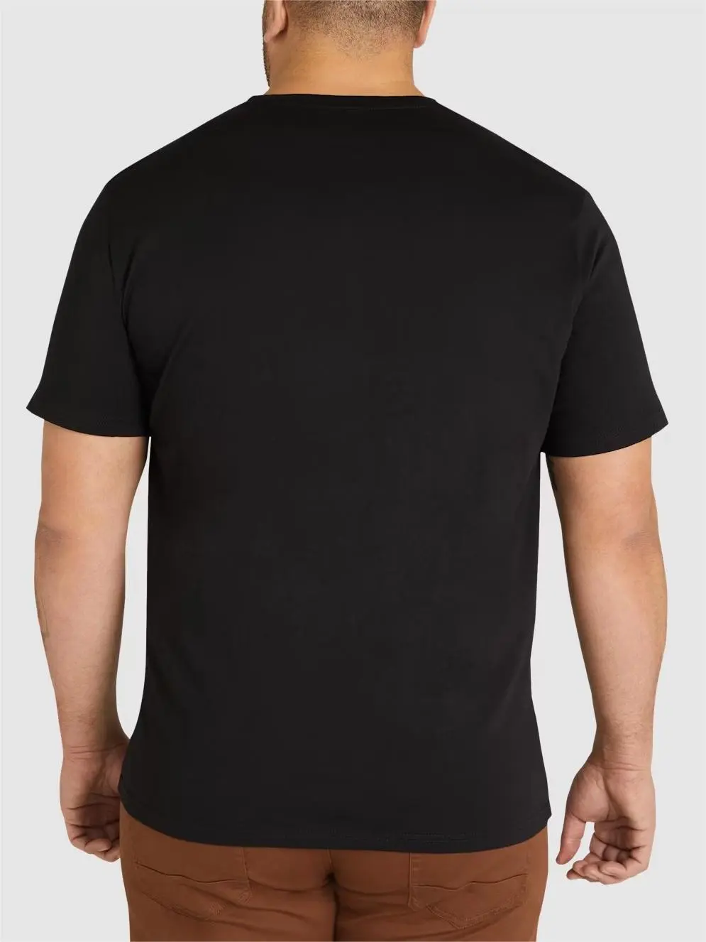 BLACK ESSENTIAL CREW NECK TEE