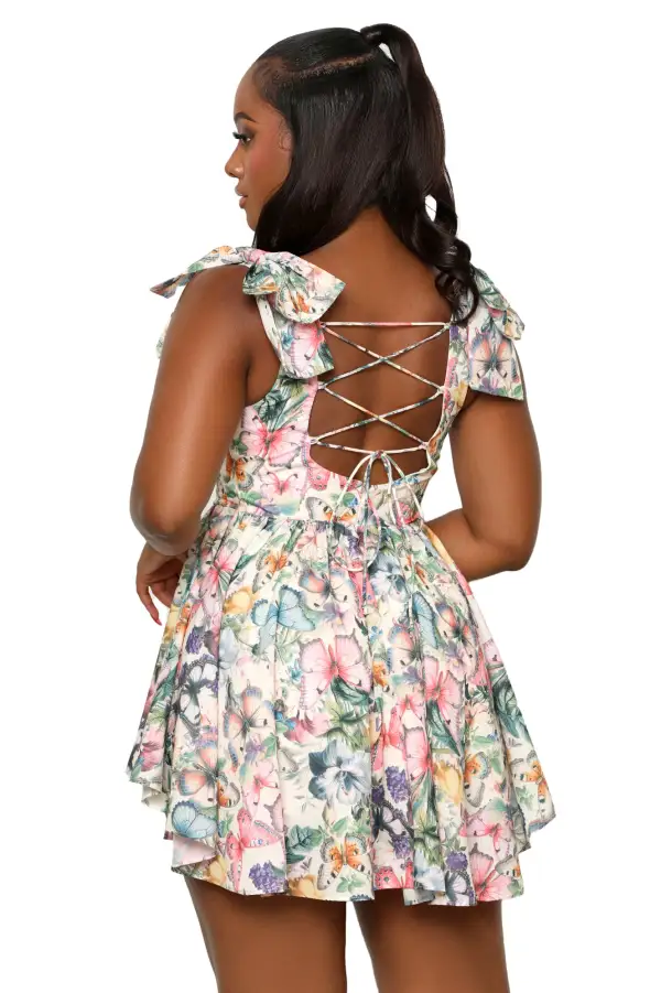 In Full Bloom Baby Doll Dress (Pink Multi)