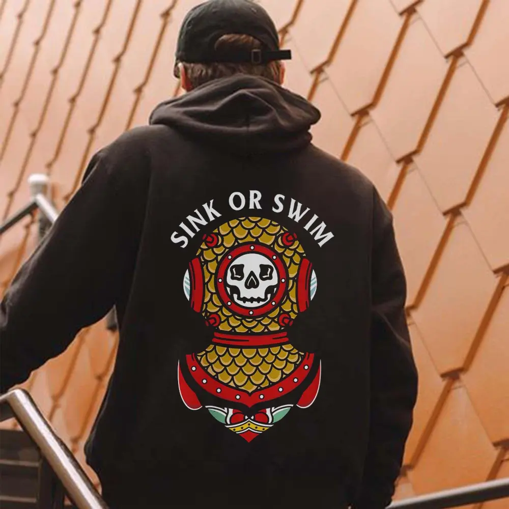Sink Or Swim Printed Men's Hoodie
