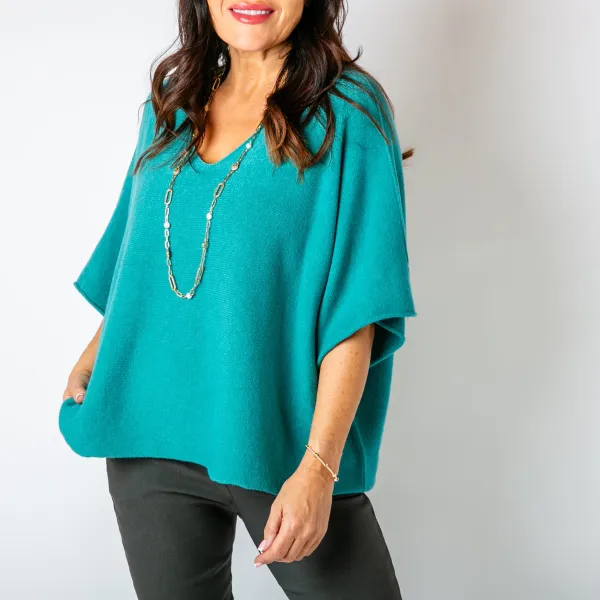 3/4 Sleeve Batwing Jumper