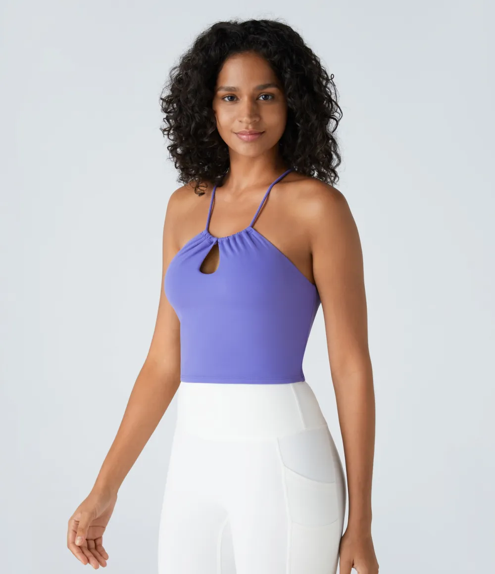 Backless Crisscross Cut Out Yoga Cami Top