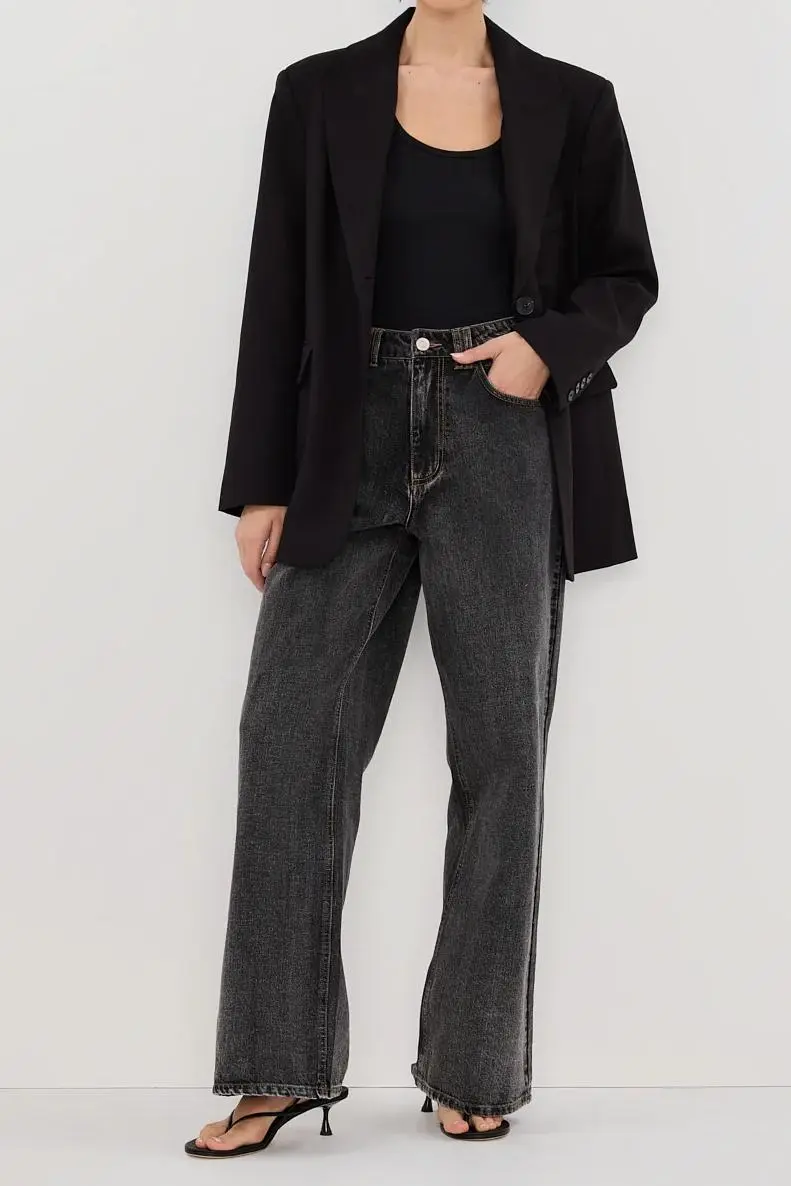 RYAN BLACK CROPPED BLAZER