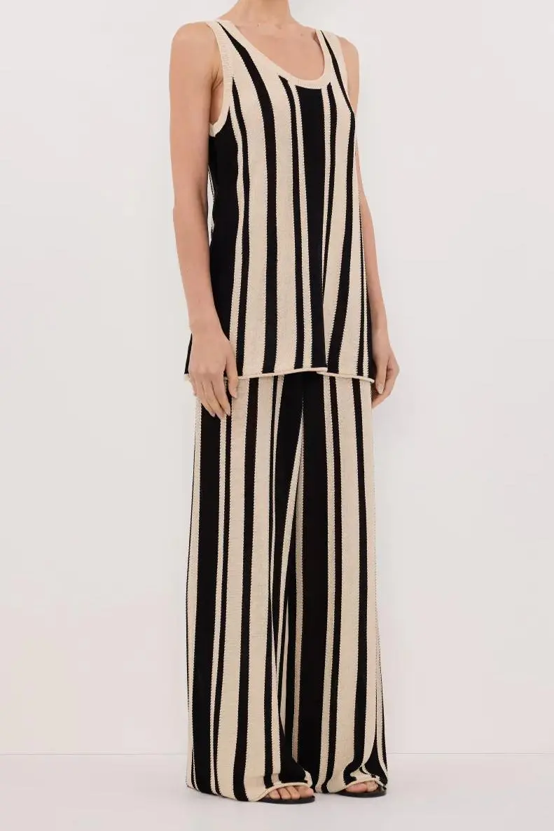 DELPHI STRIPE LONGLINE KNIT TUNIC