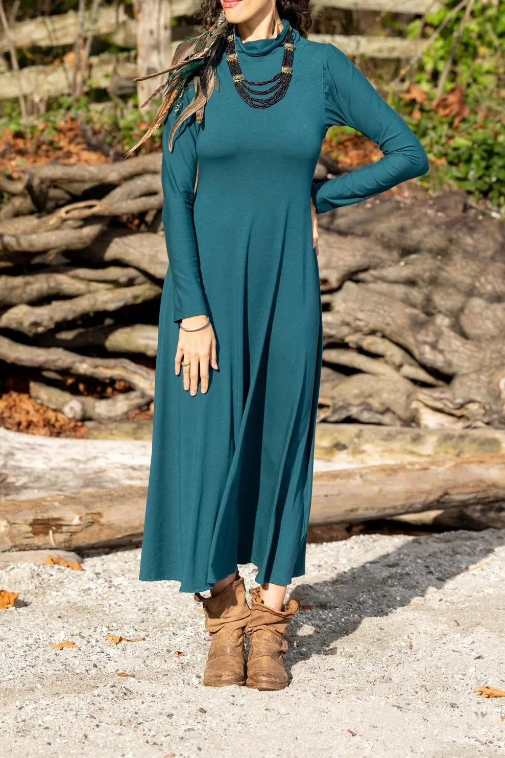 Vivienne Dress - Dark Teal Green