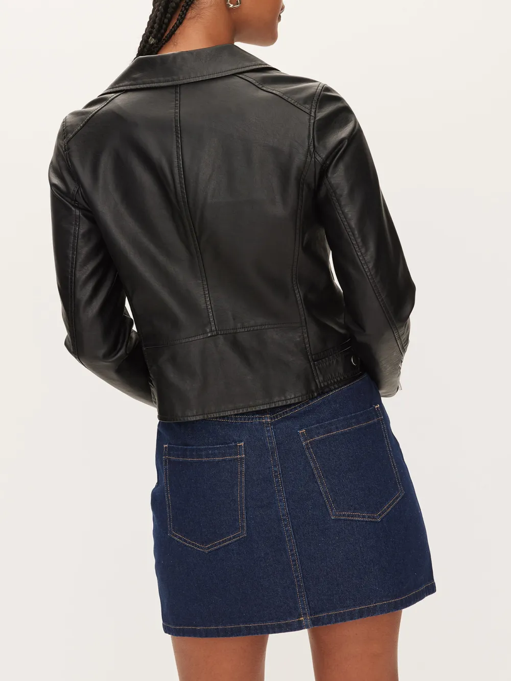 Faux Leather Biker Jacket