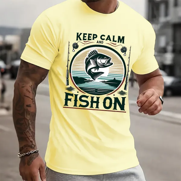 Keep Calm Fish On T-Shirt