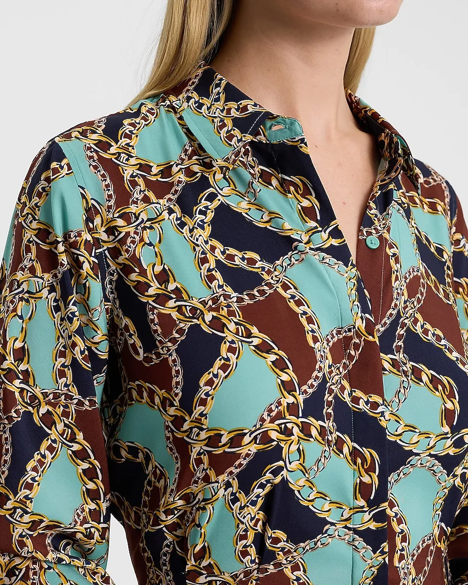 Printed Portofino Mini Shirt Dress