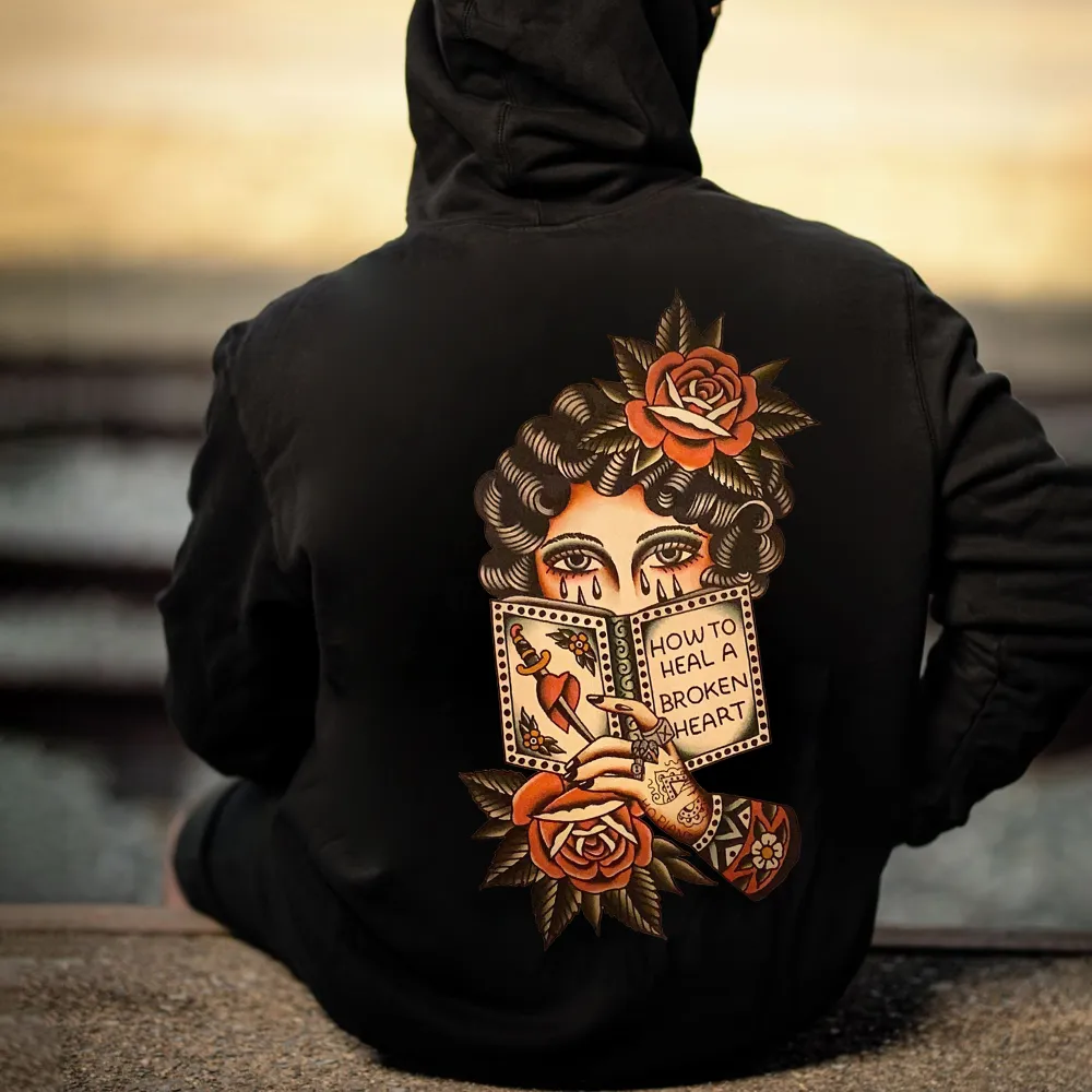 How To Heal A Broken Heart Printed Men's Hoodie