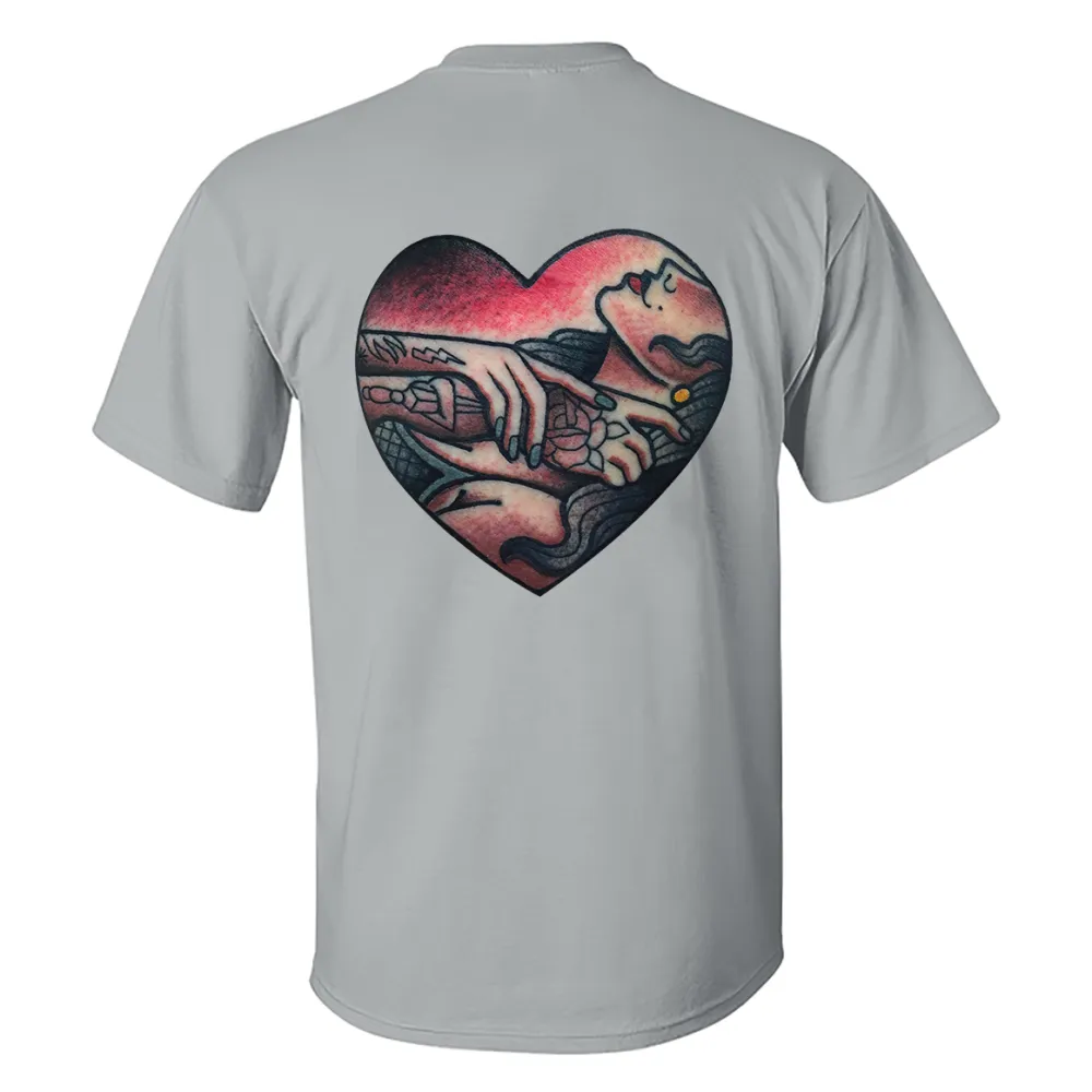 Choke Up Tattooed Lady Printed Men's T-shirt
