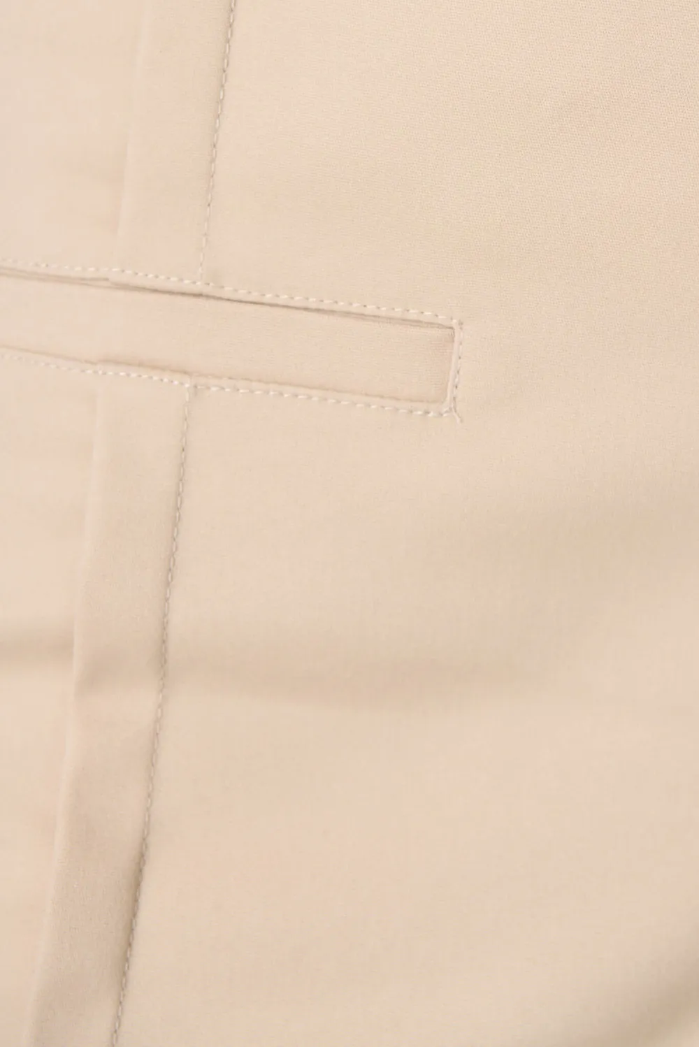 Beige High Waist Tailored Shorts