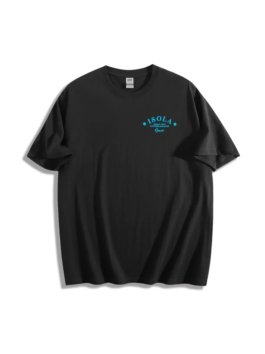 Letter & Palm Tree Print T-Shirt
