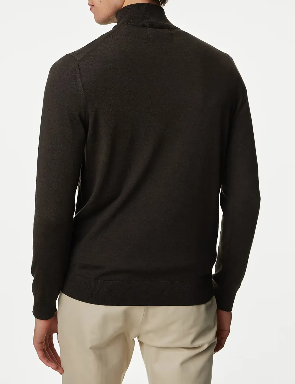 Pure Extra Fine Merino Wool Half Zip Jumper