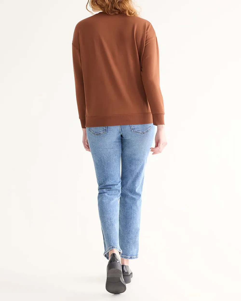 Long-Sleeve Crew-Neck Sweatshirt