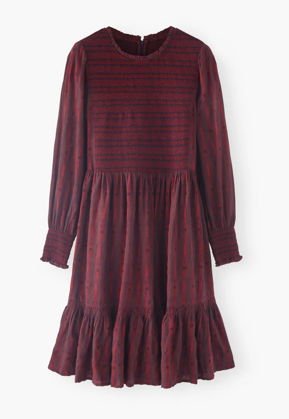 Shirring dress
Lyocell, cotton & wool