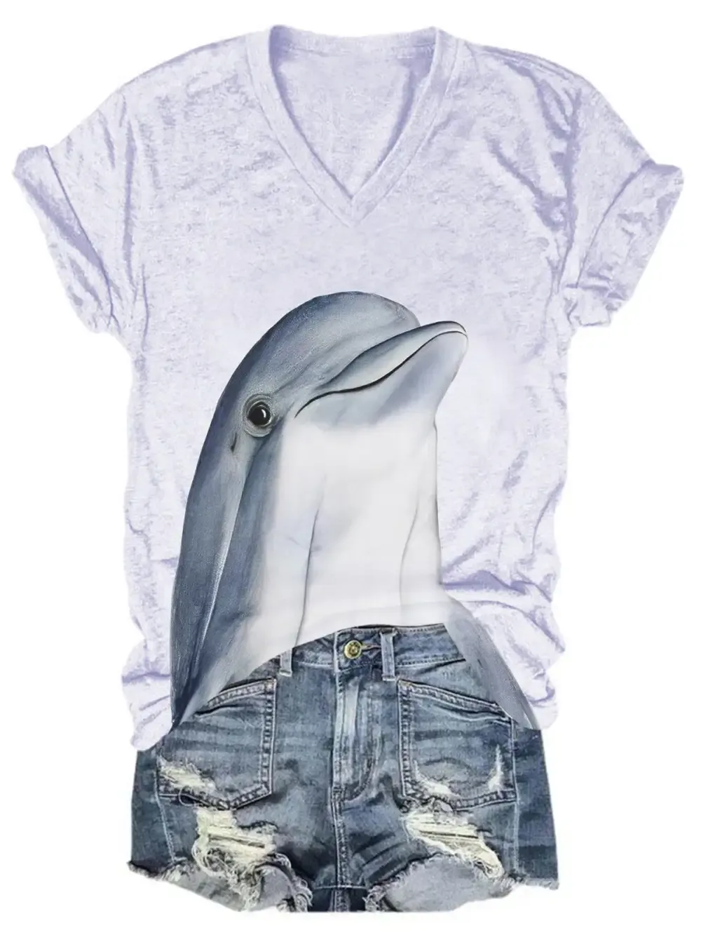 Baby Dolphin V Neck T-shirt