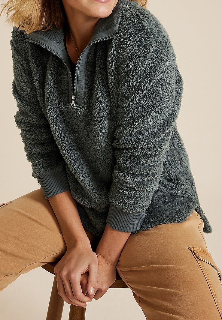 Sherpa Pullover Sweatshirt