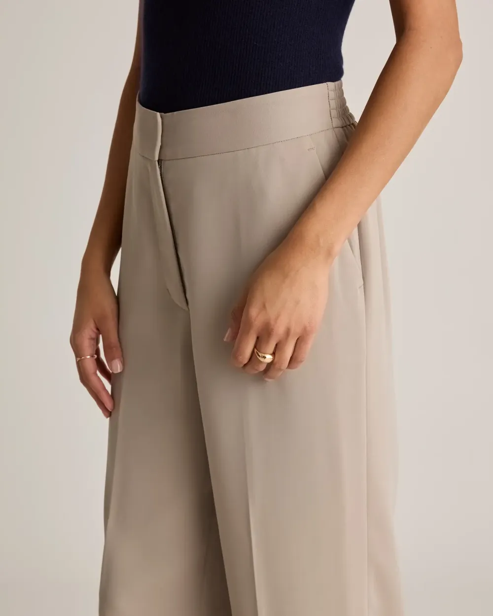 Stretch Crepe Classic Trouser Pants