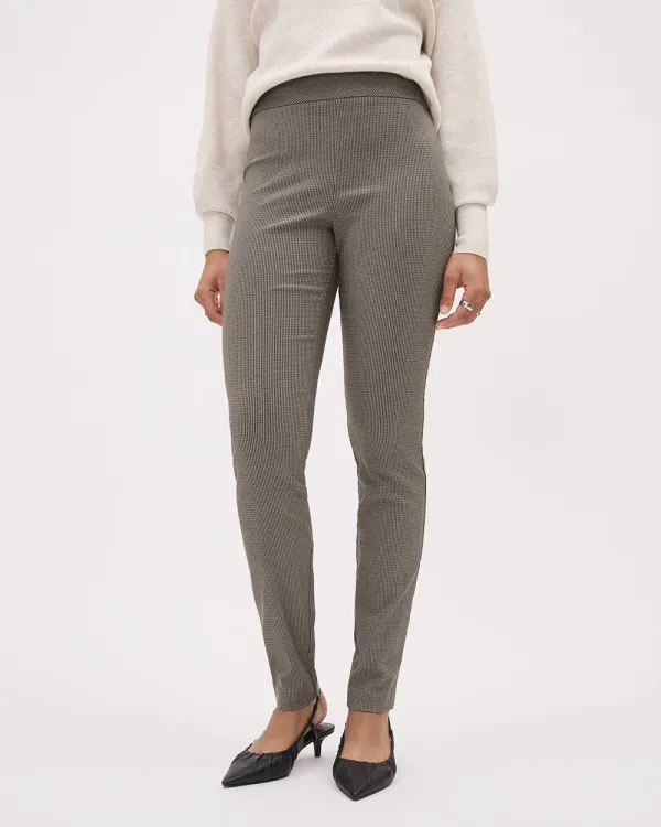 Houndstooth Twill Long City Legging Pant