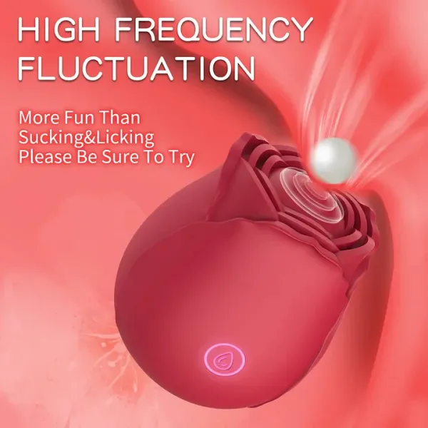 Rose Toy Vibrator Classic Sucking Vibrator 10 frequency Rose Red