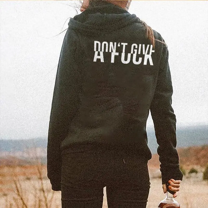 Don‘t Give A Fuck Letters Printing Hoodie