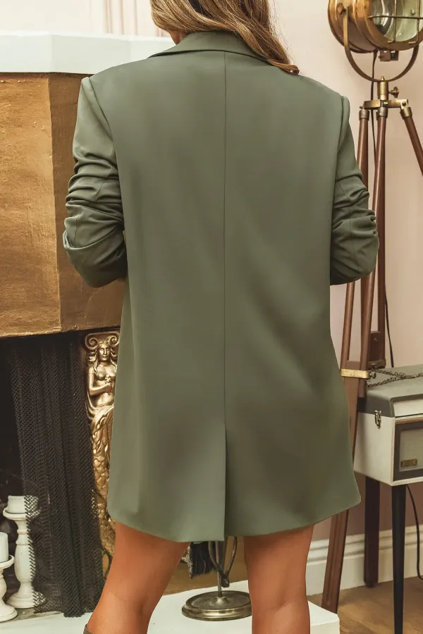 Olive Green Longline Blazer