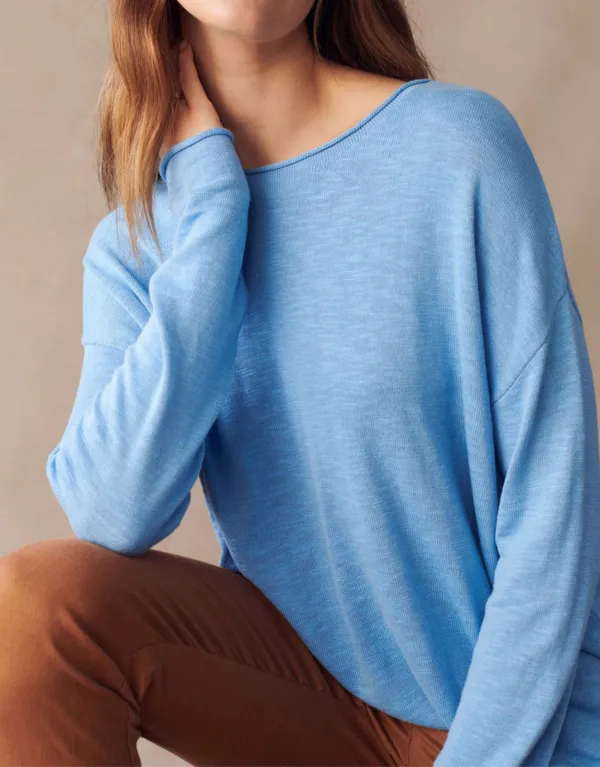 Nellie Knit Top - Azure Blue