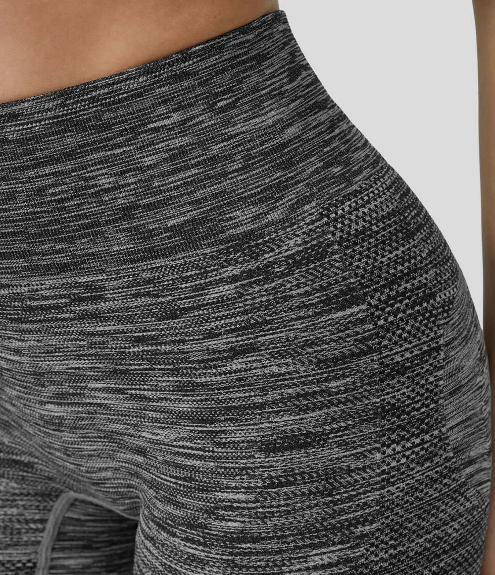 Seamless Flow High Waisted Butt Lifting Ruched Deep Dye Yoga Biker Shorts 3.5''