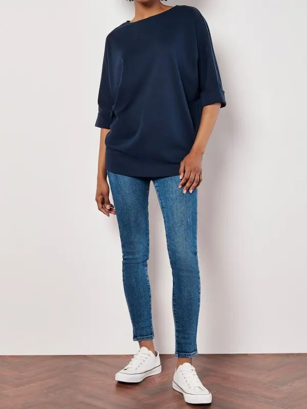 Jersey Knit Batwing Top