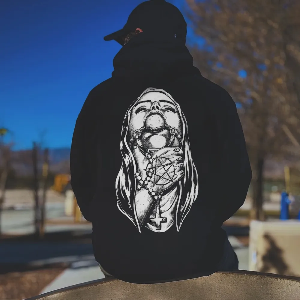 Evil Nun Printed Men's Hoodie