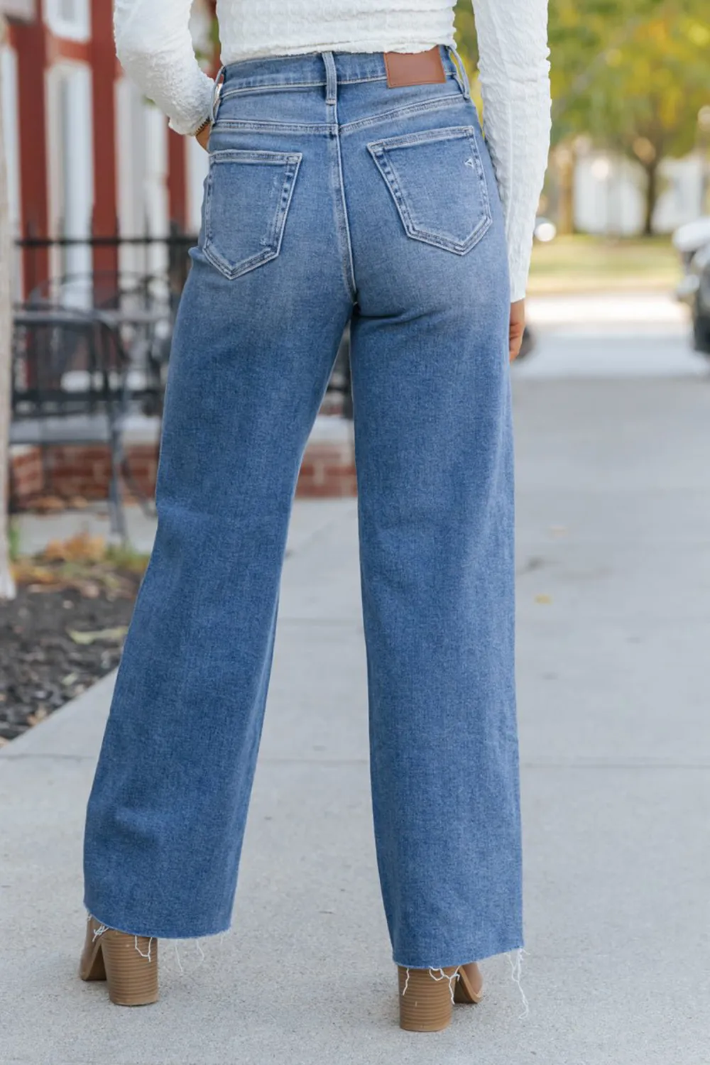 Hidden Medium Wash Dad Jeans