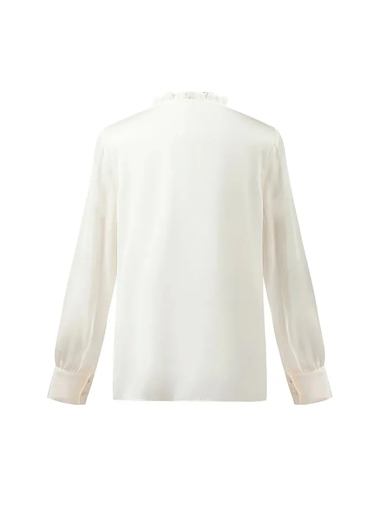 Mulberry Silk Ruffle Women Blouse