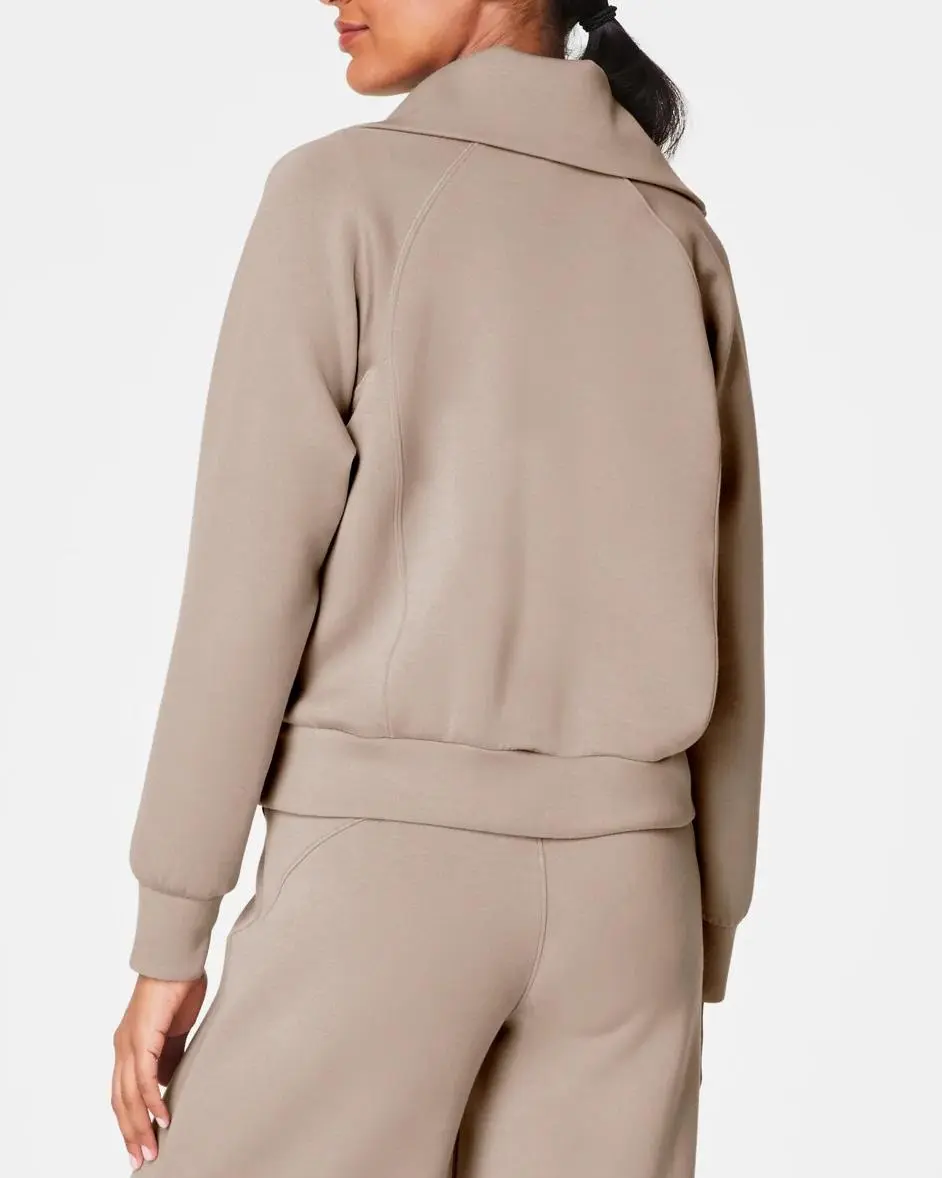 Half-Zip Loose Long-Sleeved Sweatshirt