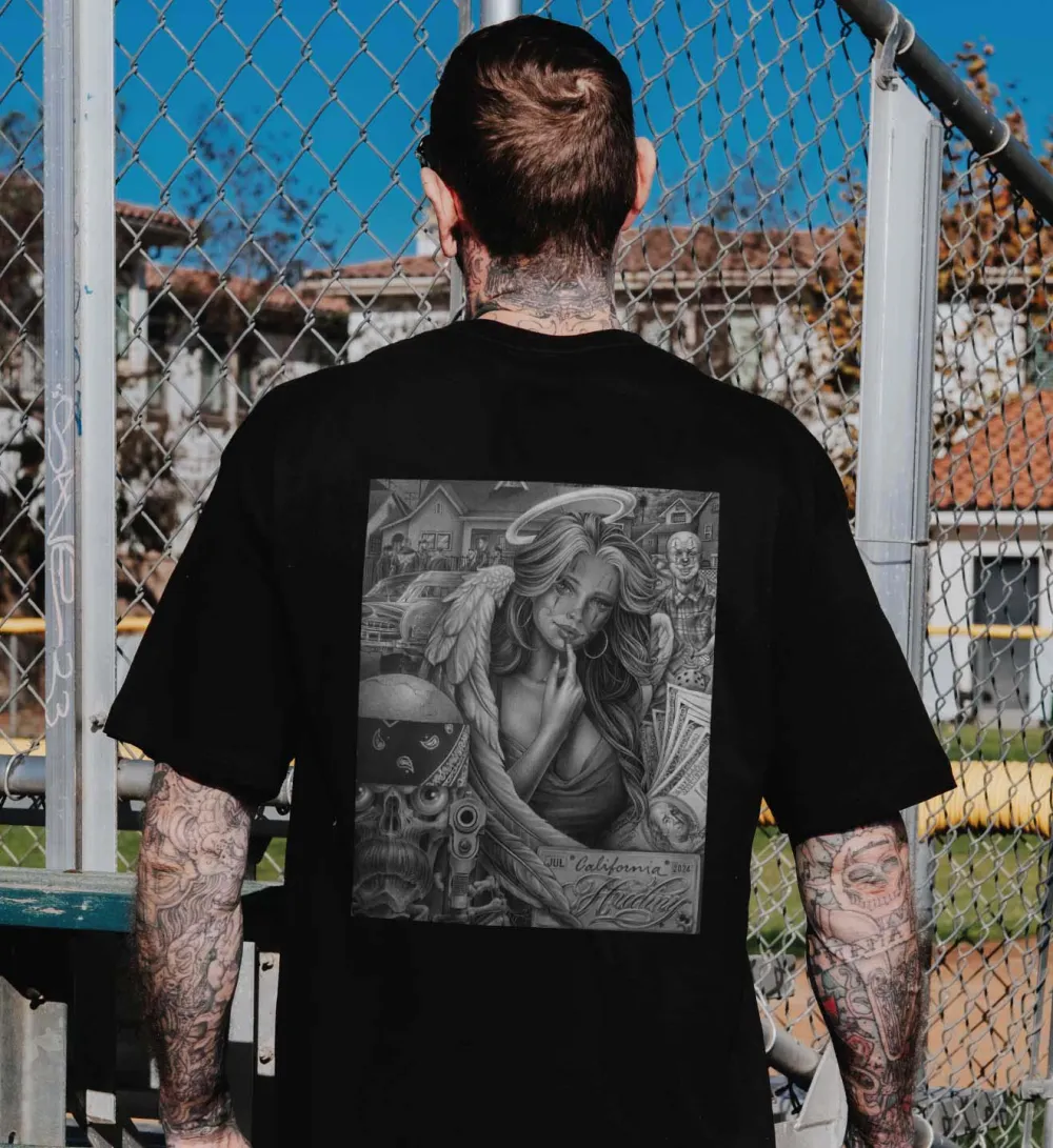 California Angel Printed Men's T-shirt