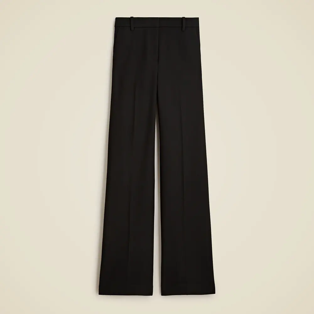 Wide-leg trouser in four-season stretch