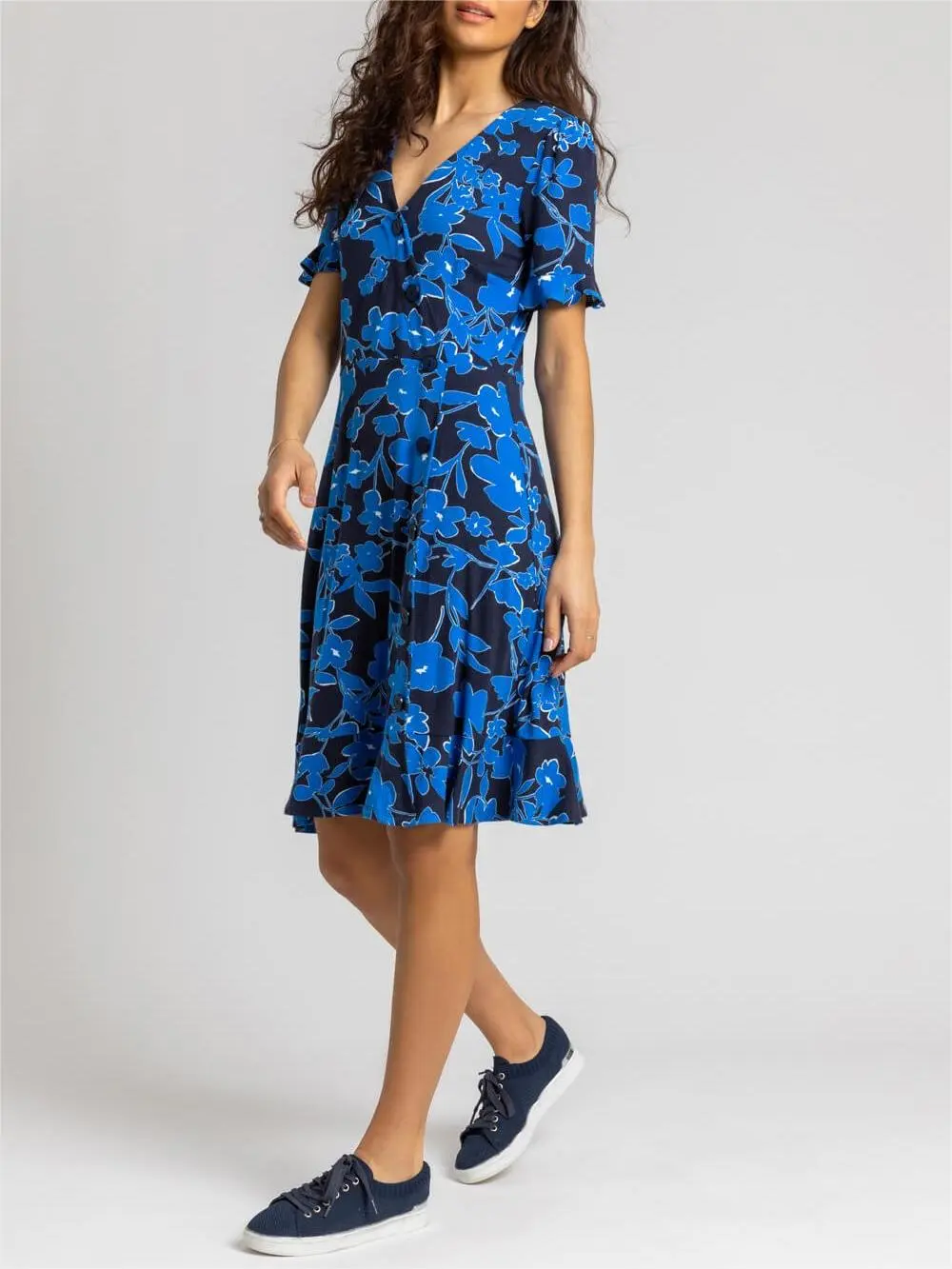 Comfortable resort print dress