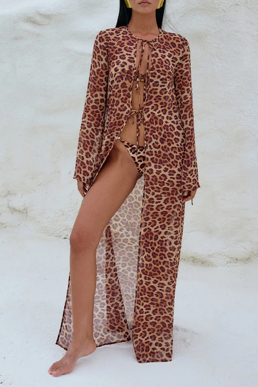 VELZY COVER UP - LEOPARD PRINT