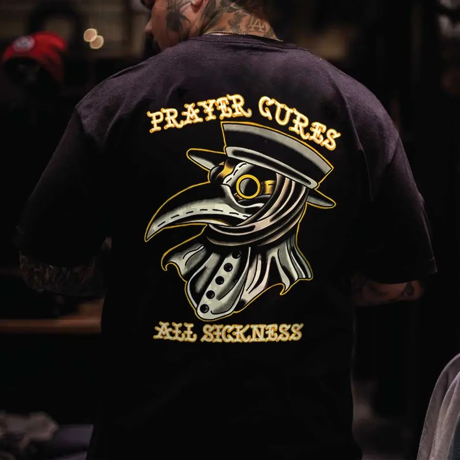 Prayer Cures All Sickness Printed Men's T-shirt