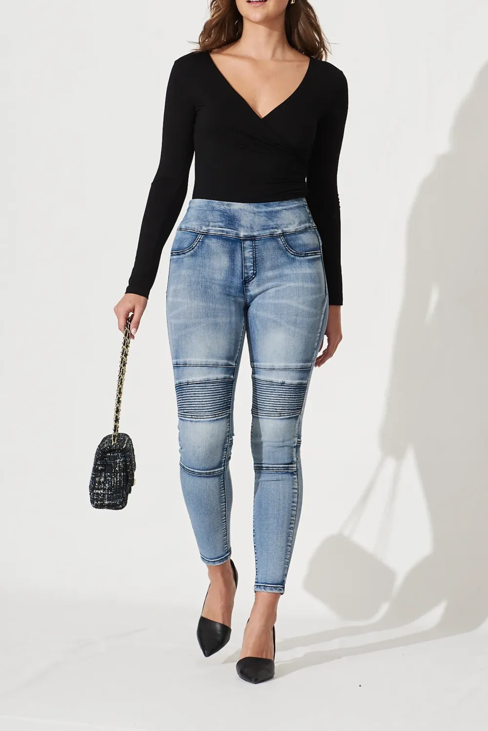 Light Blue High Waisted Skinny Jeans
