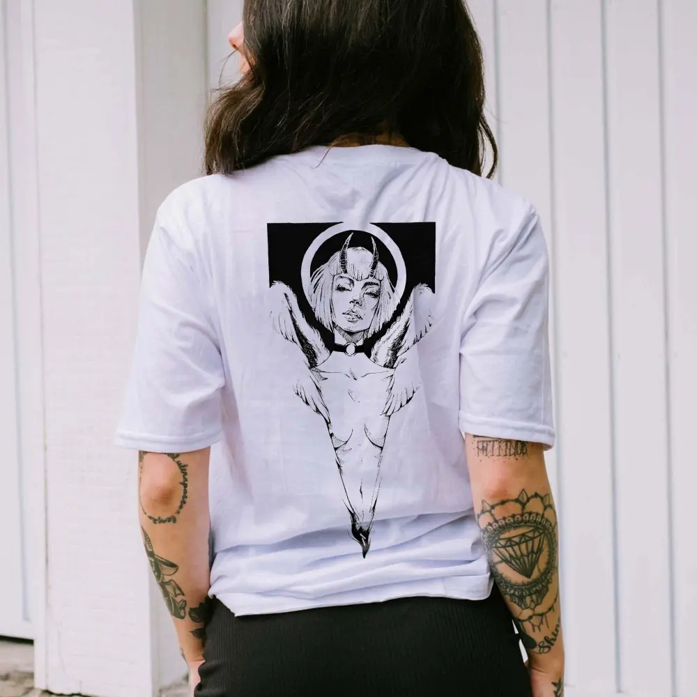 Evil Or Angel Printed Women's T-shirt