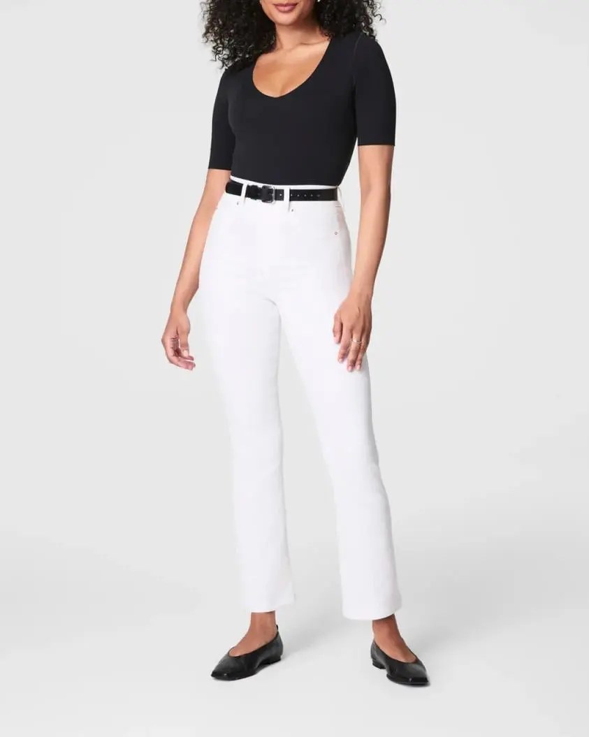 White Kick Flare Jeans