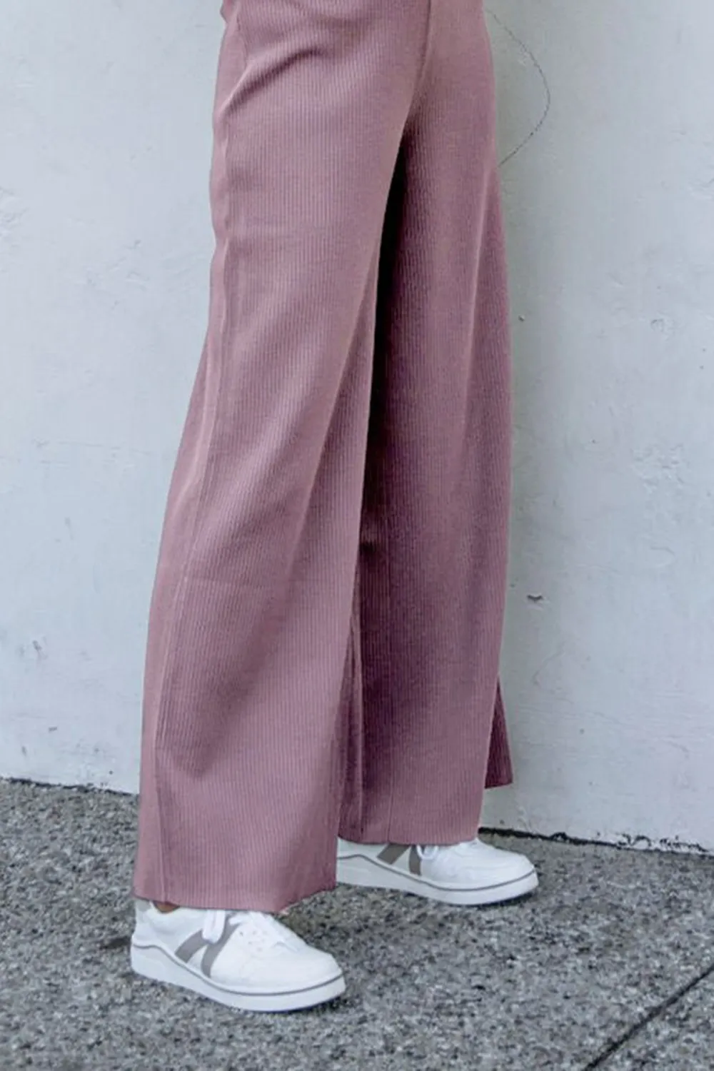 Ribbed Lounge Pants - Mauve