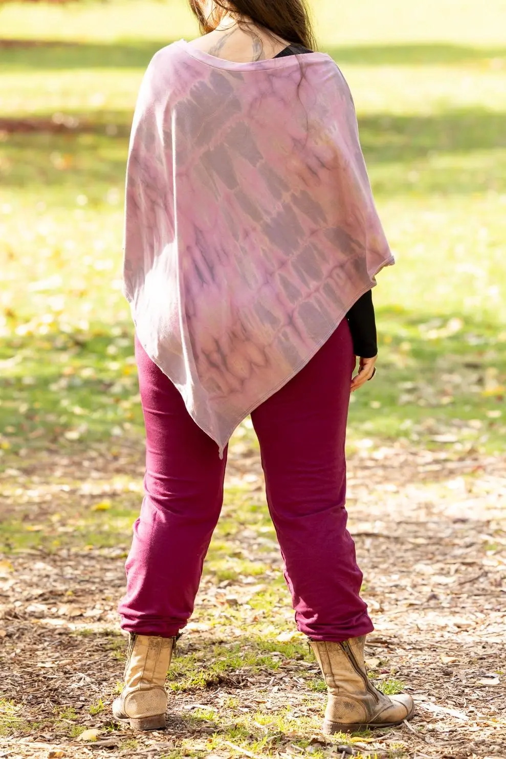 Bamboo Poncho - Pink