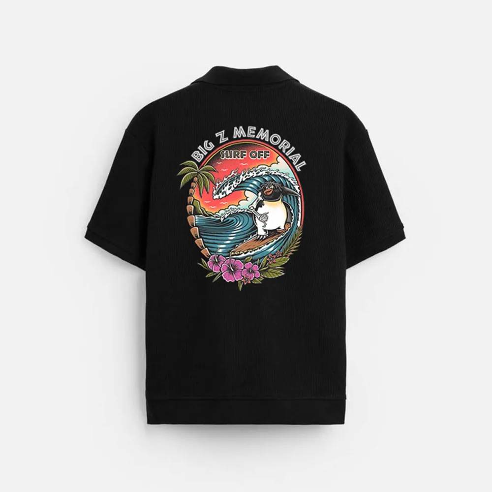 Beach Surfing Printed Polo Shirt