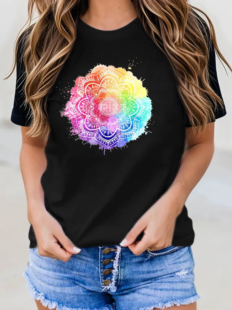 Pride Shirt | Gay Pride Rainbow Watercolor Mandala Unisex T-Shirt