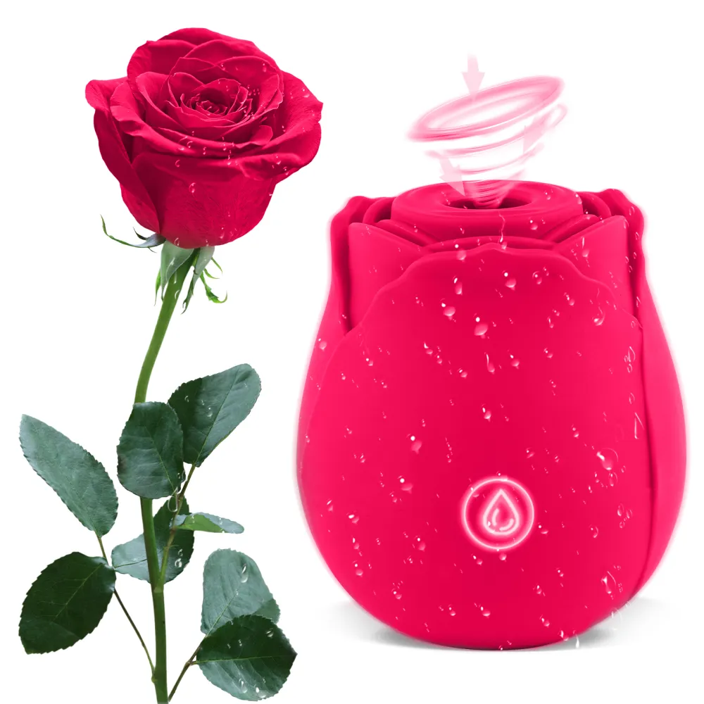 Rose Toy Vibrator Classic Sucking Vibrator 10 frequency Rose Red