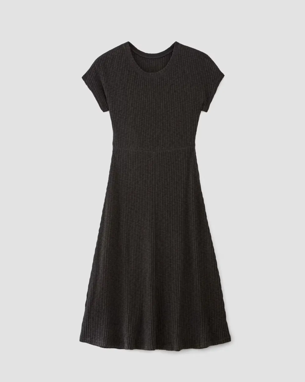 The Rib-Knit Cap-Sleeve Midi Dress