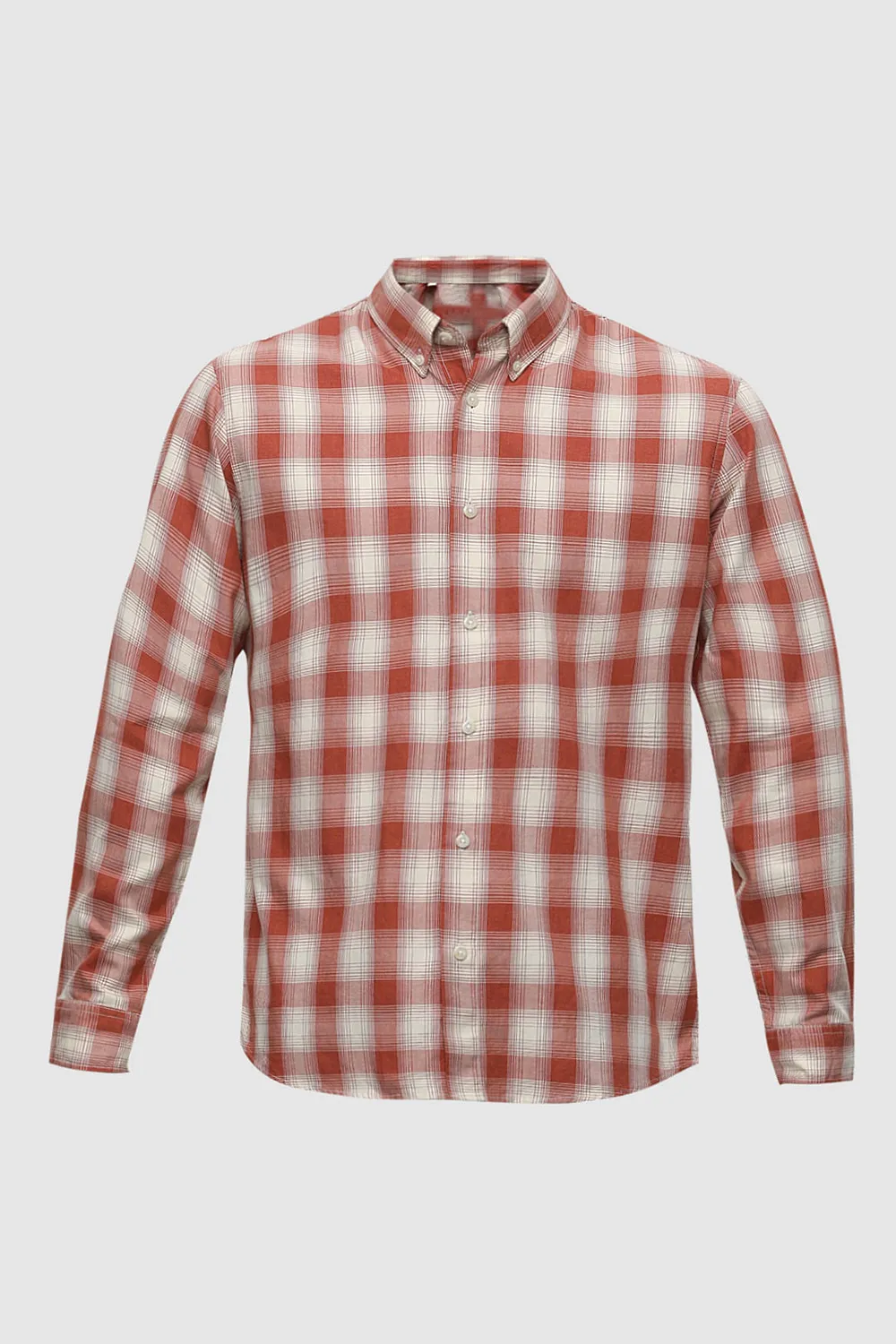 Red Check Button-Down Shirt