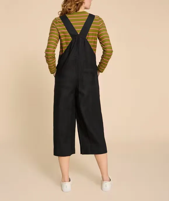 Viola Crop Linen Dungaree