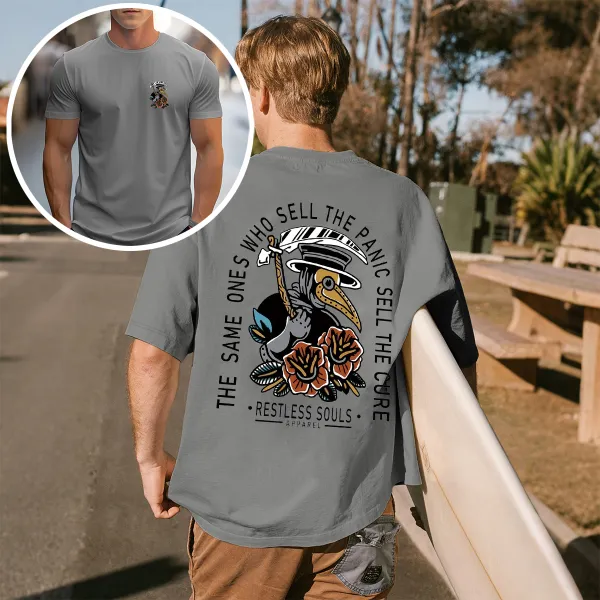 The Same Ones Who Sell The Panic Sell The Cure Printed Men'S T-Shirt